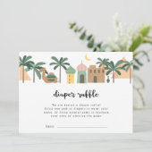 Invitation Tirage de Couches Thème Désert Chameau (Debout devant)