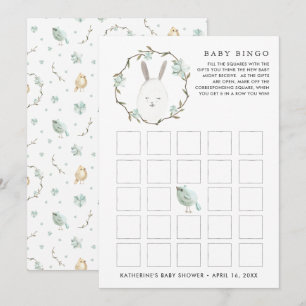 Invitation Tirage de Pâques   Bingo Baby Shower de Printemps