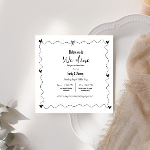 Invitation Tiré À La Main Avant De Dîner De Répétition