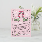 Invitation Tiré à la main On se lasse la fête de Noël (Debout devant)