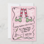 Invitation Tiré à la main On se lasse la fête de Noël (Devant)