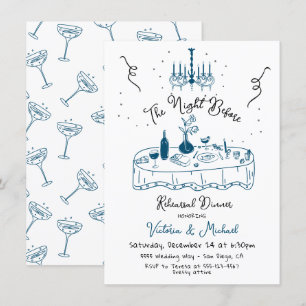 Invitation Tiré À La Main Sketc La Nuit Avant Le Dîner De Rép