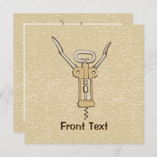 Invitation Tire-bouchon (Devant / Derrière)