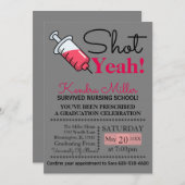 Invitation Tiré Oui !Invitation à l'obtention d'un diplôme d' (Devant / Derrière)