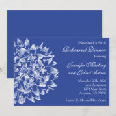 Invitation tiré par la main de dîner de répétition (Devant / Derrière)