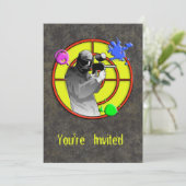 Invitation Tireur au néon radioactif de Paintball (Debout devant)