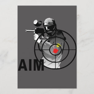 Invitation Tireur de Paintball - but