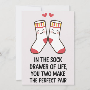 Invitation Tiroir à Chaussettes Vous Deux Faites La Paire Par