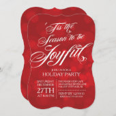 Invitation Tis élégant la fête de vacances joyeuse de saison (Devant / Derrière)