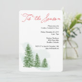 Invitation Tis l'invitation de fête de vacances d'hiver de (Debout devant)