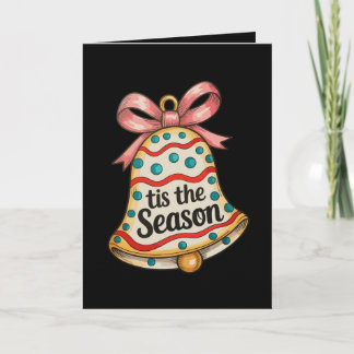 Invitation Tis The Season Christmas Bell Xmas Holiday Family
