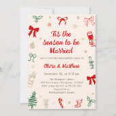 Invitation Tis the Season Christmas Engagement Party (Devant)