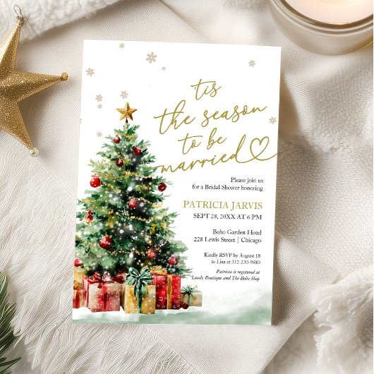 Invitation Tis the Season to be Married Bridal Shower