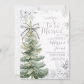 Invitation Tis the Season to be Married Silver Winter Wedding (Devant)