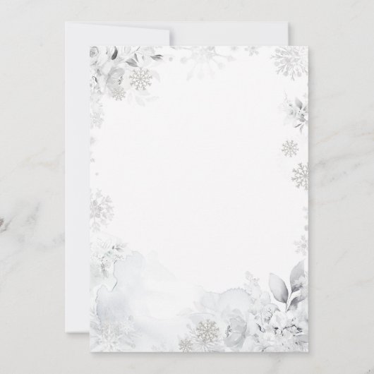 Invitation Tis the Season to be Married Silver Winter Wedding (Dos)