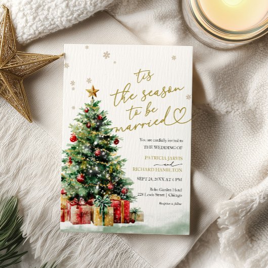 Invitation Tis the Season to be Married Wedding