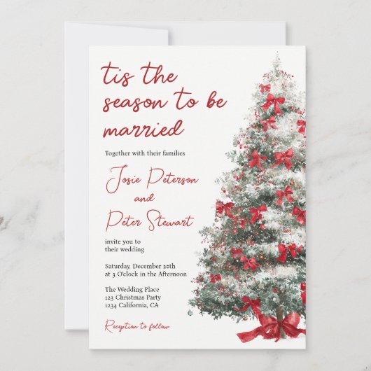 Invitation Tis The Season to Be Married Winter Bridal Shower (Devant)
