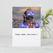 Invitation TITAN CYBORG PORTRAIT Blue Science Fiction, Scifi (Debout devant)