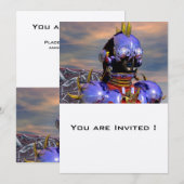 Invitation TITAN CYBORG PORTRAIT Blue Science Fiction, Scifi (Devant / Derrière)