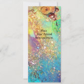 Invitation TITANIA , rose jaune bleu rouge scintillantes (Dos)