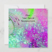 Invitation TITANIA , rose jaune bleu violet rouge scintillati (Dos)