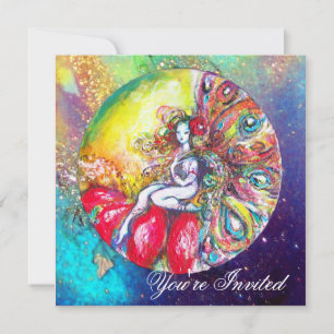 Invitation TITANIE, étincelle rouge jaune rose