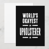 Invitation Titre de l'emploi de l'Upholsterer Cadeau (Devant / Derrière)