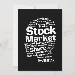 Invitation Titre de mots du marché boursier pour investisseur