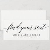 Invitation Titre de plan de table - Écriture moderne (Devant / Derrière)