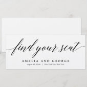 Invitation Titre de plan de table - Écriture moderne (Devant / Derrière)