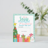 Invitation Titulaire de carte-cadeau Merci (Debout devant)