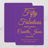 Invitation to a 50th Birthday Party (Devant / Derrière)