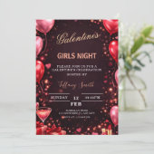 Invitation to a girl's night out on Valentine's Day (Debout devant)