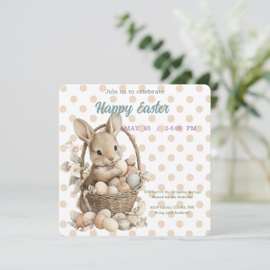 invitation to Easter with Peter Rabbit (Debout devant)