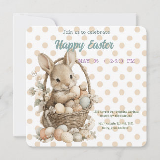invitation to Easter with Peter Rabbit