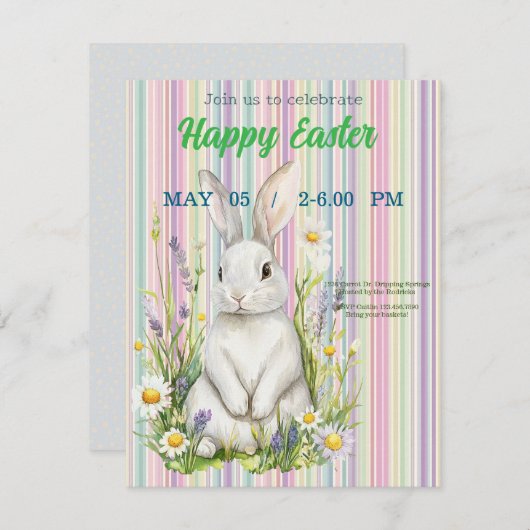 invitation to Easter with Peter Rabbit (Devant / Derrière)
