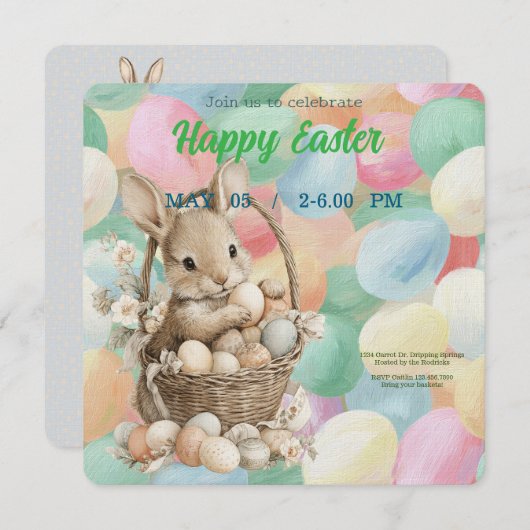 invitation to Easter with Peter Rabbit (Devant / Derrière)