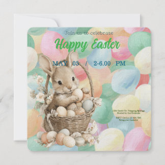 invitation to Easter with Peter Rabbit Bedankkaart