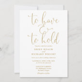 Invitation To Have And To Hold Script Chic Or Mariage (Devant)