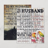 Invitation To My Husband Design, New Home Gift (Devant / Derrière)
