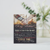 Invitation To My Husband Gift | Letter For Him | (Debout devant)