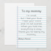 Invitation To My Mommy for First Mother's day personalized (Devant / Derrière)