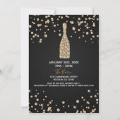 Invitation Toast au Champagne et Diamants pour une Soirée de  (Dos)