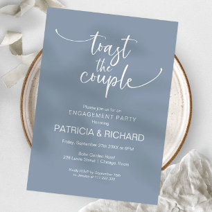 Invitation Toast au couple Chic Calligraphie Fête de fiançail