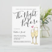 Invitation Toast Champagne La Nuit Avant Le Dîner De Répétiti (Debout devant)