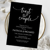 Invitation Toast Couple Chic Calligraphy Engagement Party