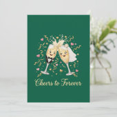 Invitation Toast de célébration de mariage (Debout devant)