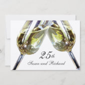Invitation Toast de Champagne/ 25e anniversaire (Devant)