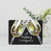 Invitation Toast de Champagne 50e anniversaire (Debout devant)