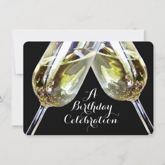 Invitation Toast de Champagne 50e anniversaire (Devant)